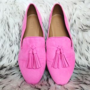 J Crew Microsuede Tassel Smoking Loafer